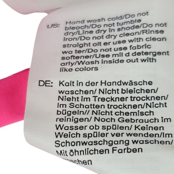 Cupshe Geo Stitch Scoop Bralette Bikini Top Swim Size Large Bright Pink NWT - Picture 9 of 9